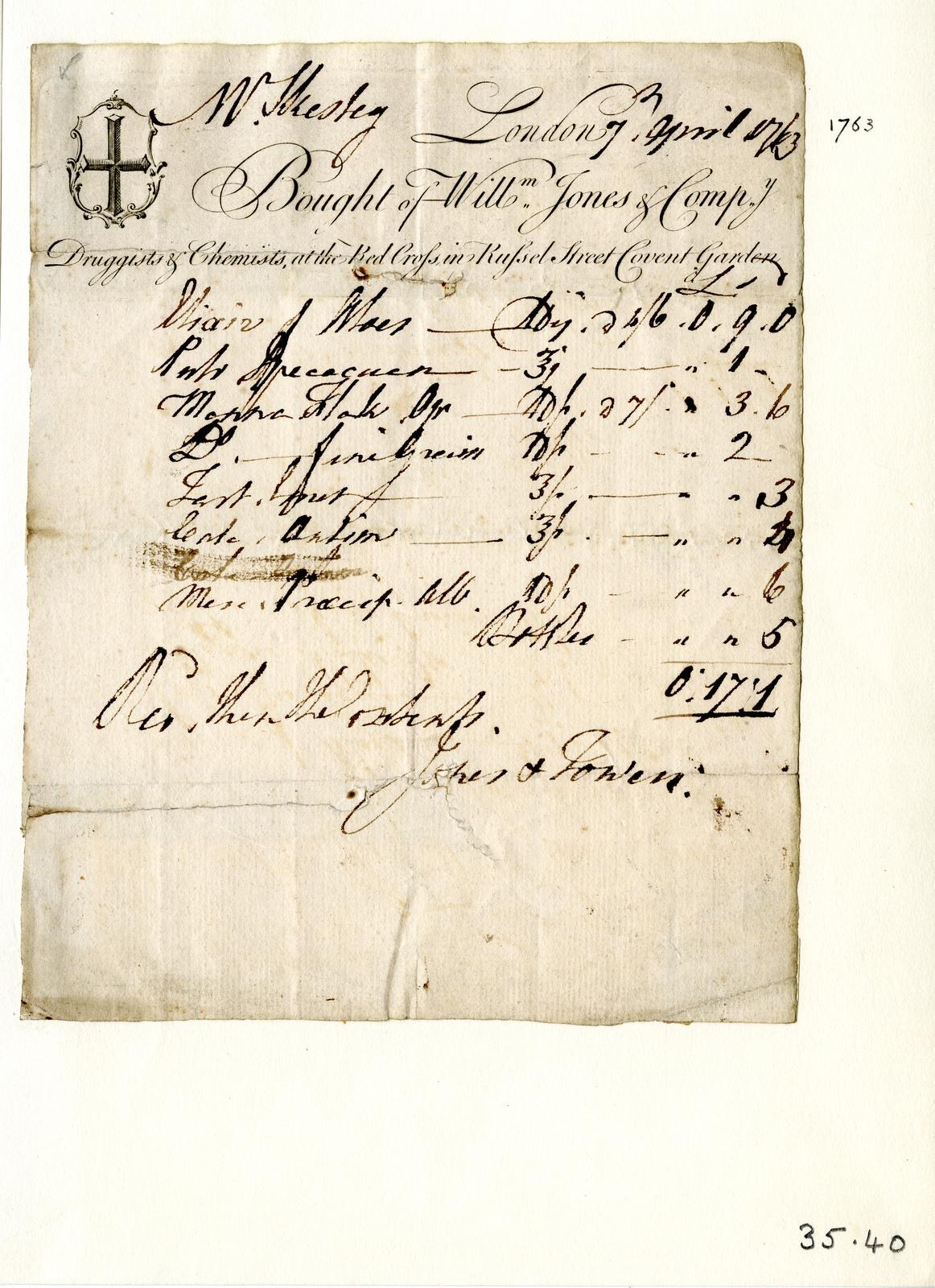 Altes, gelbliches juristisches Dokumententwurf mit sauberer Handschrift, der den Vertrag von William Jones zum Verkauf von Testamenten und Eigentum detailliert.