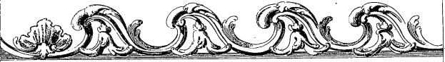 Schwarz-weißes dekoratives Design mit dem Wort "ländlich" in fetter Schrift in der Mitte, mit komplexen Wirbeln und Kurven.